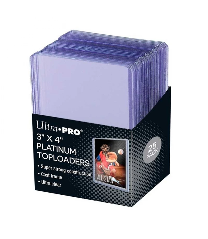 Ultra PRO: Platinum Series Ultra Clear Toploaders – 35pt Standard (25-Pack)