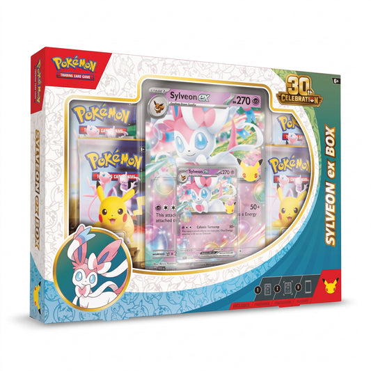 Pokémon TCG: 30th Anniversary Celebration – Sylveon ex Box [Spanish Edition]